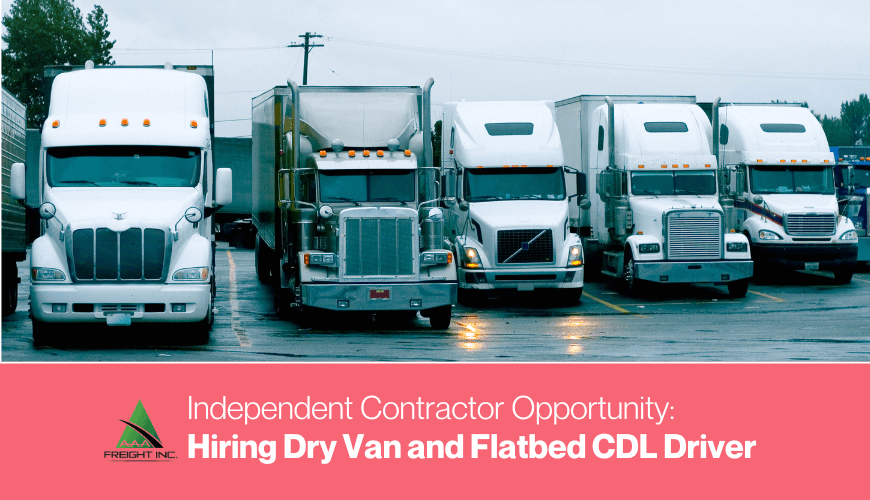 Hiring Dry Van and Flatbed CDL Driver