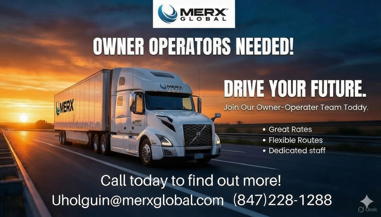 Merx Global is looking for Owner Operators
